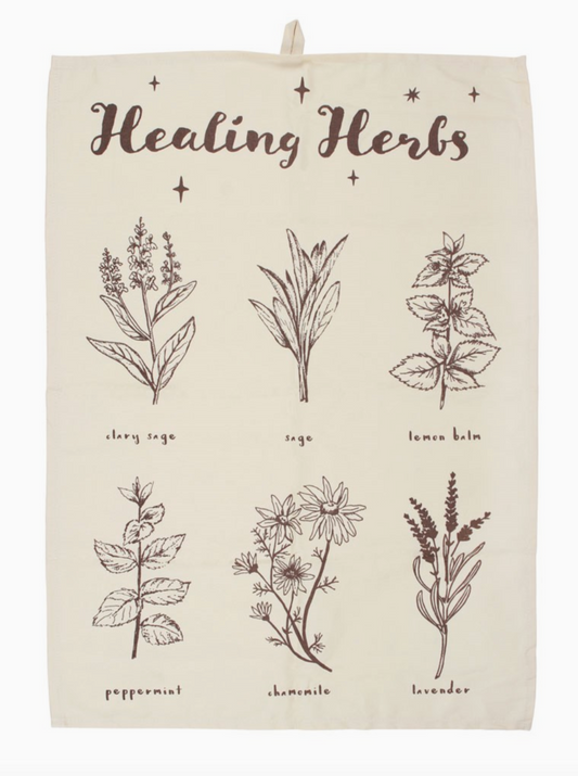 Healing Herbs Tea Towel