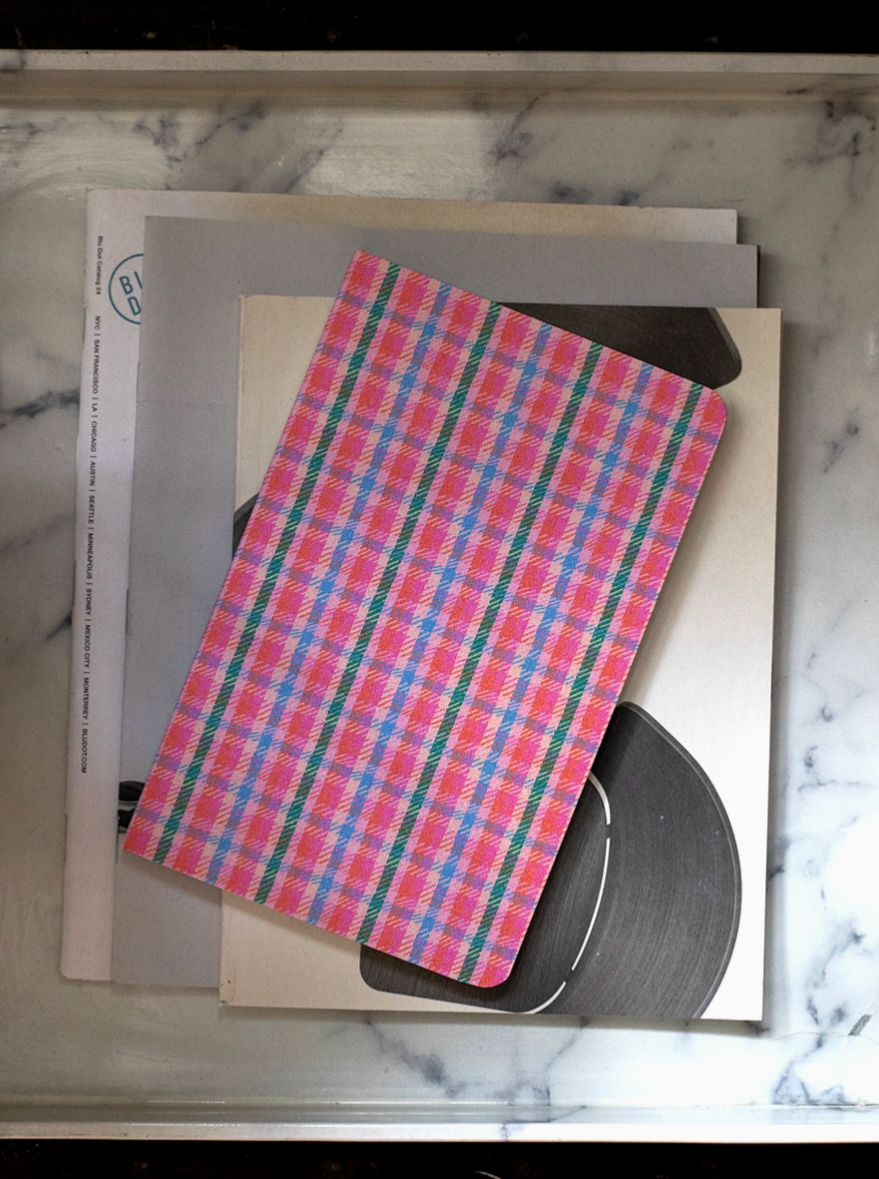 Pink Plaid Classic Layflat Notebook